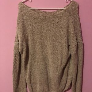 slouchy beige sweater